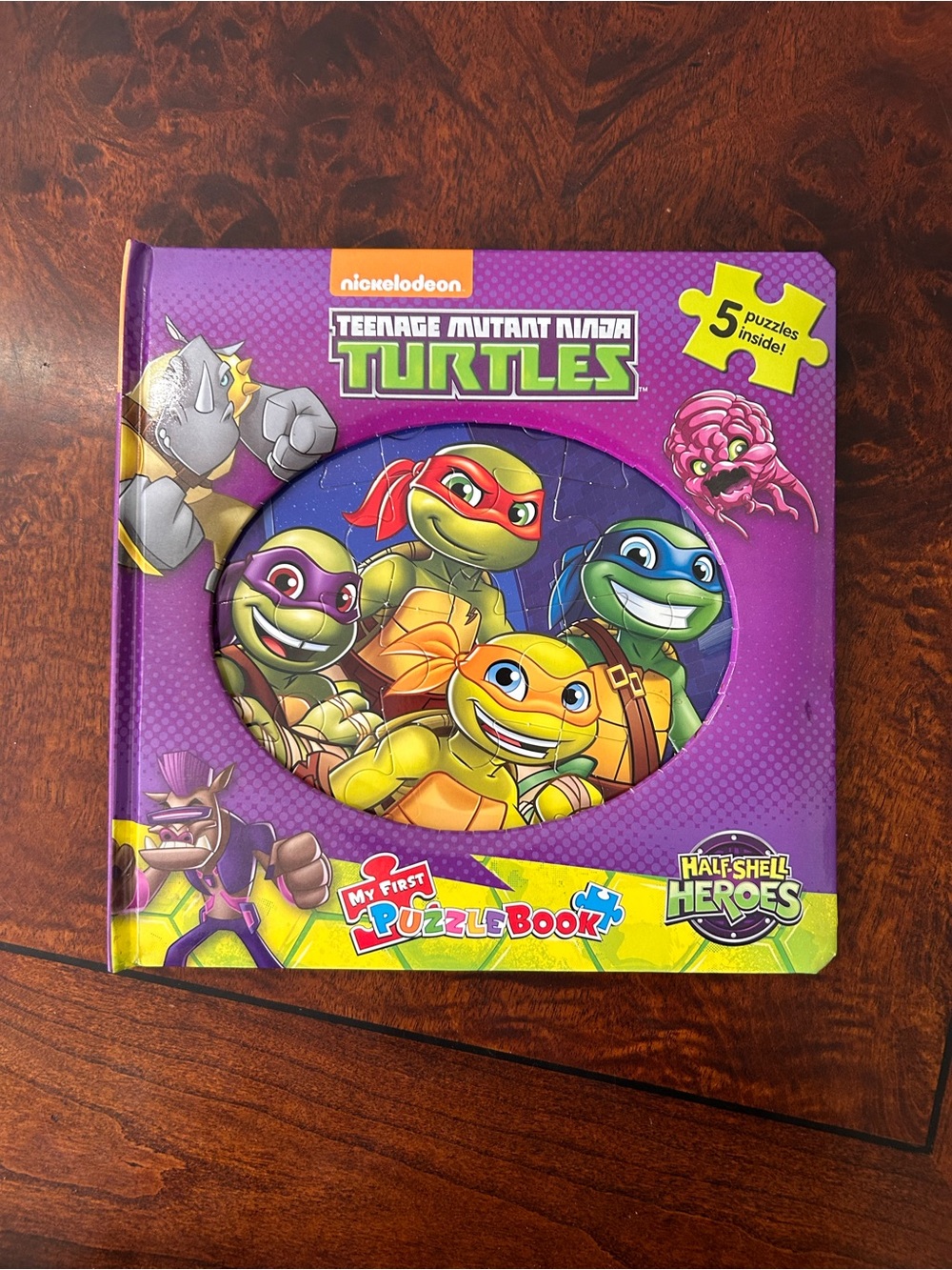 Nickelodeon Teenage Mutant Ninja Turtles Purple My First Puzzle Book - 5 Puzzles